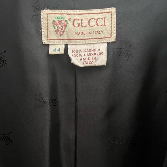 Gucci | Cashmere Vintage Jacket | Tailored Black Blazer | Women’s Size 8 | NWOT - Picture 9 of 10
